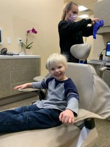 boy at dentist